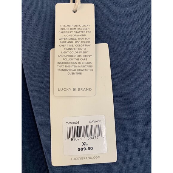 Lucky Brand XL Navy Tie Dress Sandwash NWT - Picture 11 of 11
